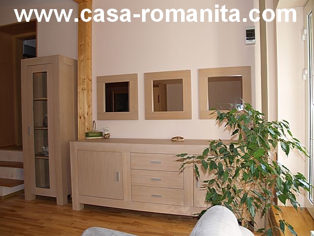 Ferien in Rumänien, Wohnzimmer vom Ferienhaus Casa Romanita I in Brasov